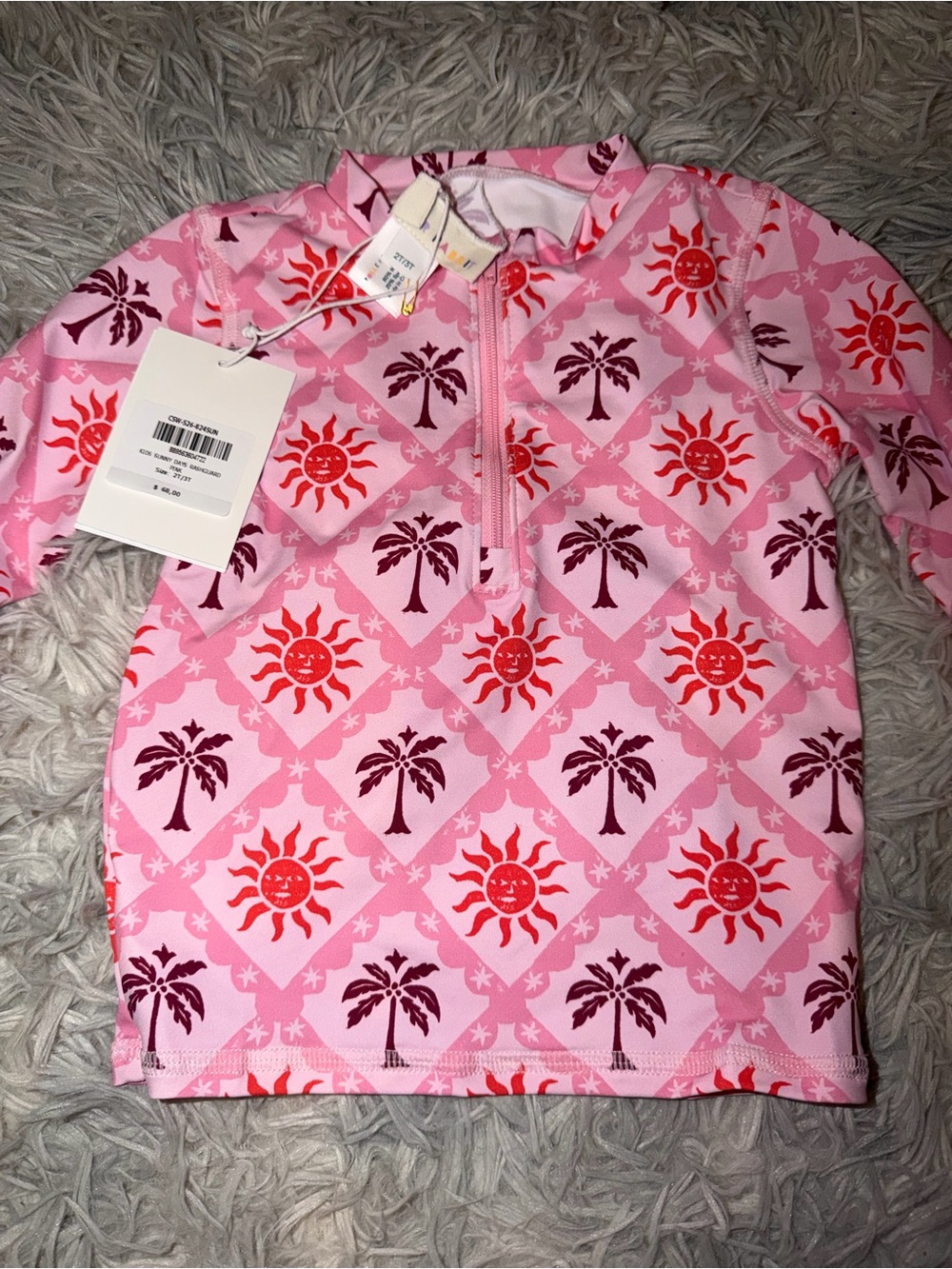Roller rabbit kids sunny days rash guard 2/3T